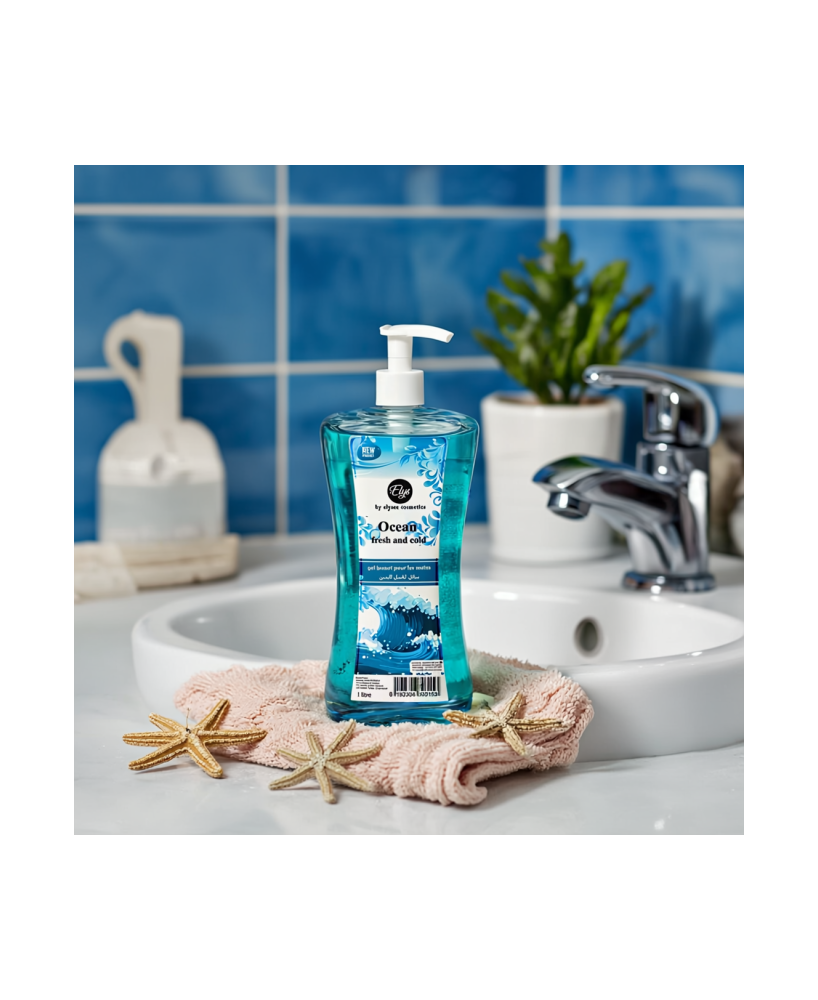 Gel Lavant pour les Mains ELYS – Ocean Fresh – 1 Litre (Carton de 12 pièces + 1 gratuite)