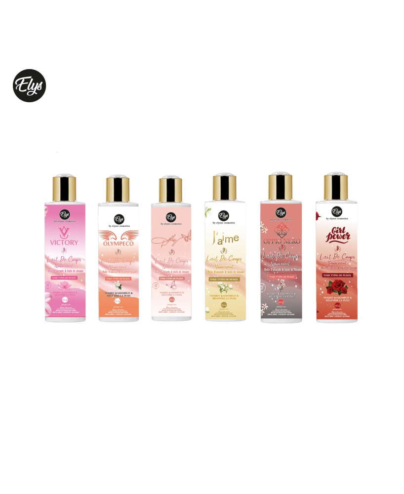 Pack Laits de Corps ELYS – 6 pièces, 6 parfums – 180 ml chacun